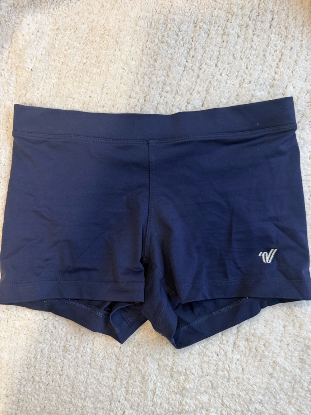 Navy Women's Athletic Shorts with Waistband VARSITY CHEER
